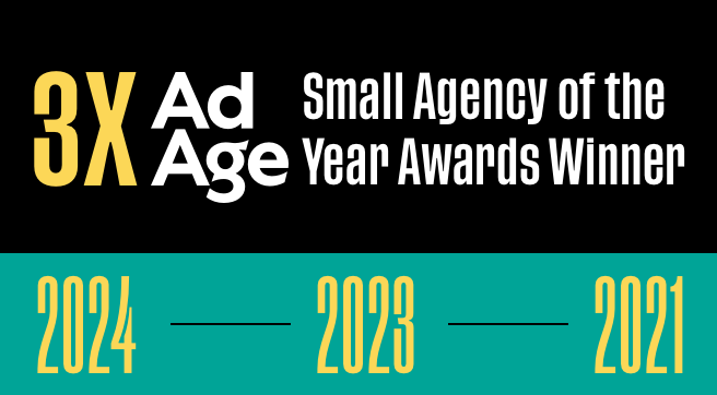 3X AdAge Small Agency of the Year Awards Winner
